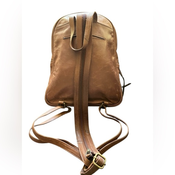 Vintage Tommy Bahamas Brown Leather Backpack - Picture 2 of 2